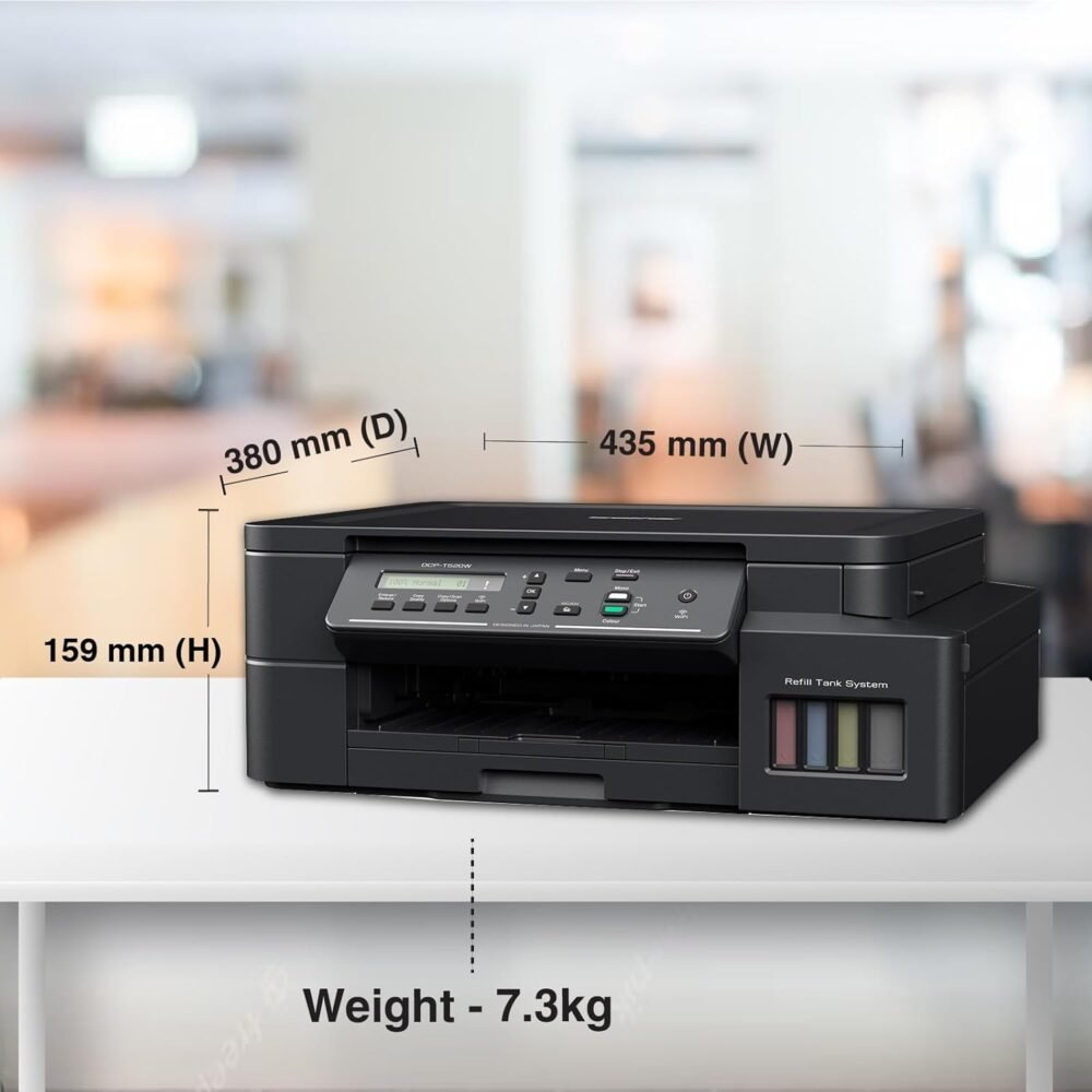 BROTHER AIO Ink Tank Refill System Printer with Wireless and Mobile Printing (DCP-T520W) - 1 Year Warranty - Image 4