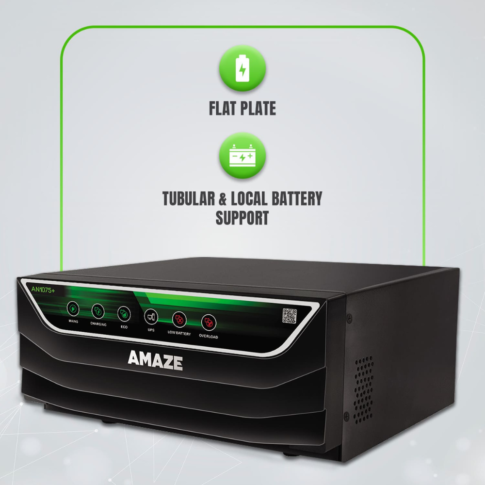 AMAZE Pure Sine Wave Inverter, 900VA (AN 1075+) - 3 Year Warranty (Battery not included) - Image 2