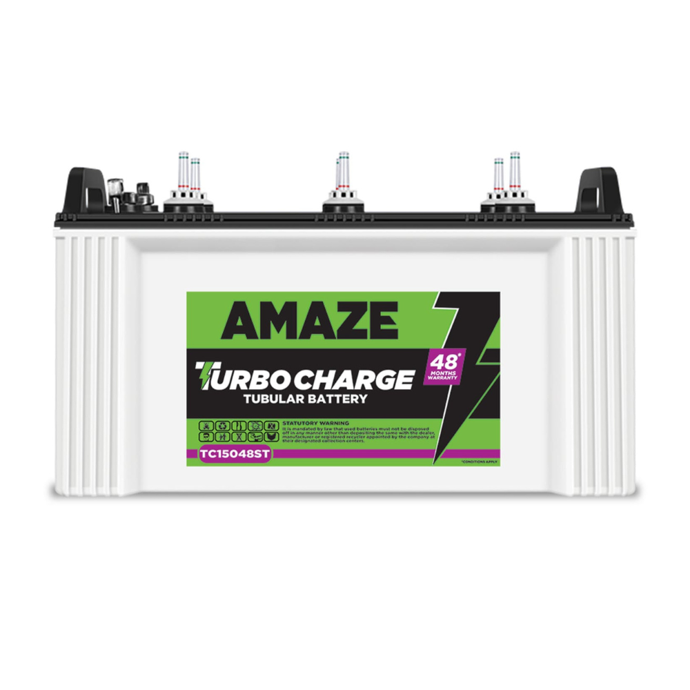 AMAZE Turbo Charge Inverter Battery (TC15048ST) – 24+24* Month Warranty