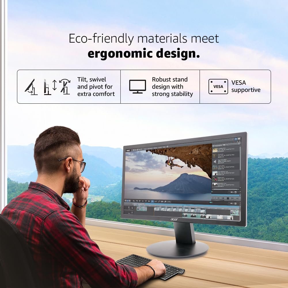 ACER 19.5-Inch Monitor VGA/HDMI (K202QMBI) with 3-Year Warranty - Image 3