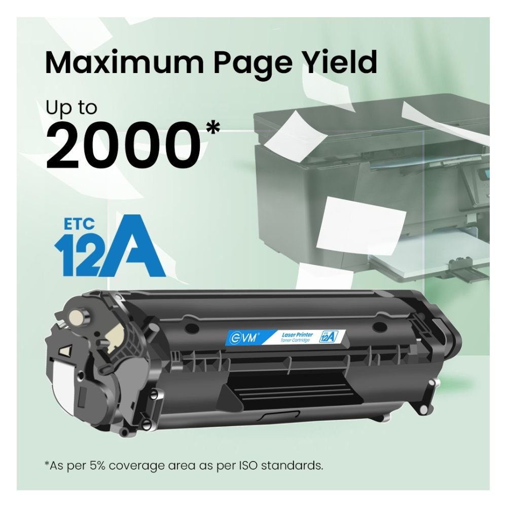EVM 12A Toner Cartridge for Laser Printer – Black (ETC12A) - Image 3
