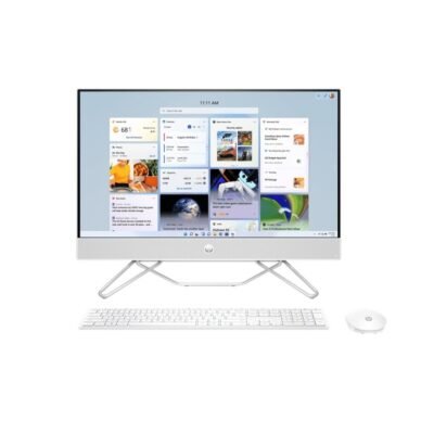 HP AIO Desktop with 23.8" FHD monitor, i3‑1215U, 8GB RAM, 512GB SSD, Win11+MS Off, Wireless Keyboard+Mouse, Snow White (24‑cb1901in) 1‑Year Warranty