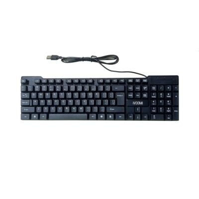 iVoomi Quest Plus USB Keyboard – Wired, Compact, Durable (1-Year Replacement Warranty)